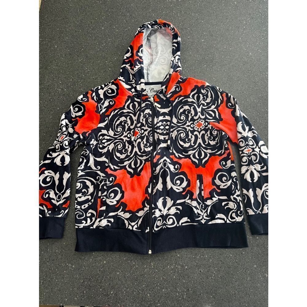 Women's Onque Casuals Hoodie M Red Blue size M - Picture 5 of 7